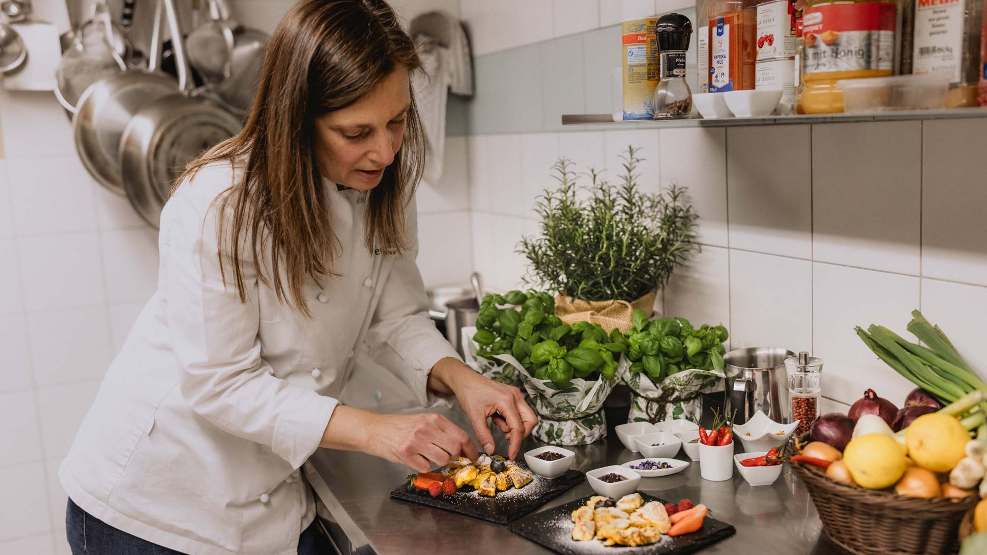 La cucina del Tendershof, un agriturismo a Resia in Val Venosta